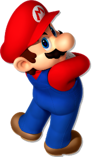 Mario back pose